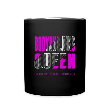 Bodybuilding queen - Full Colour Mug - black - Front