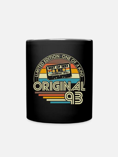 Original 1993 Vintage Jahrgang Geburtstag Retro - Tasse einfarbig - Schwarz