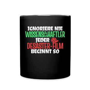 Film Schauen Movies Statement Dvd Abend Kinoabend - Tasse einfarbig - Schwarz - Vorne