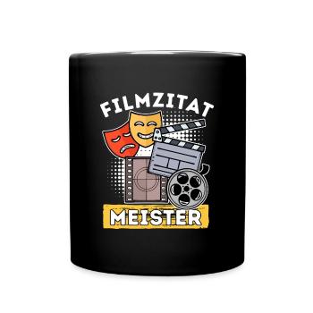 Filmabend Theater Movies Statement Cineast Filme - Tasse einfarbig - Schwarz - Vorne