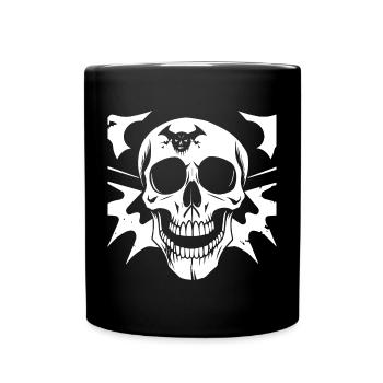 Horreur Crâne Crâne Art Crâne Gothique Heavy Metal - Mug uni - noir - Devant
