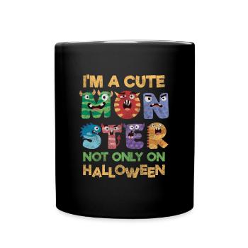 Halloween creepy disguise - Full Colour Mug - black - Front