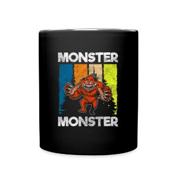 Monster Erschrecken Schrecklich Verkleidung - Tasse einfarbig - Schwarz - Vorne