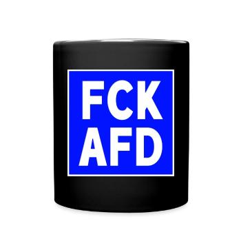 FCK AFD - Tasse einfarbig - Schwarz - Vorne