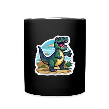 The Trex Dino is on its way - Full Colour Mug - black - Front