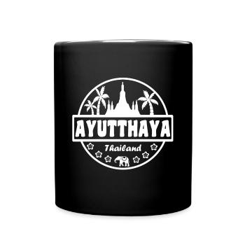 Ayutthaya Thailand - Full Colour Mug - black - Front