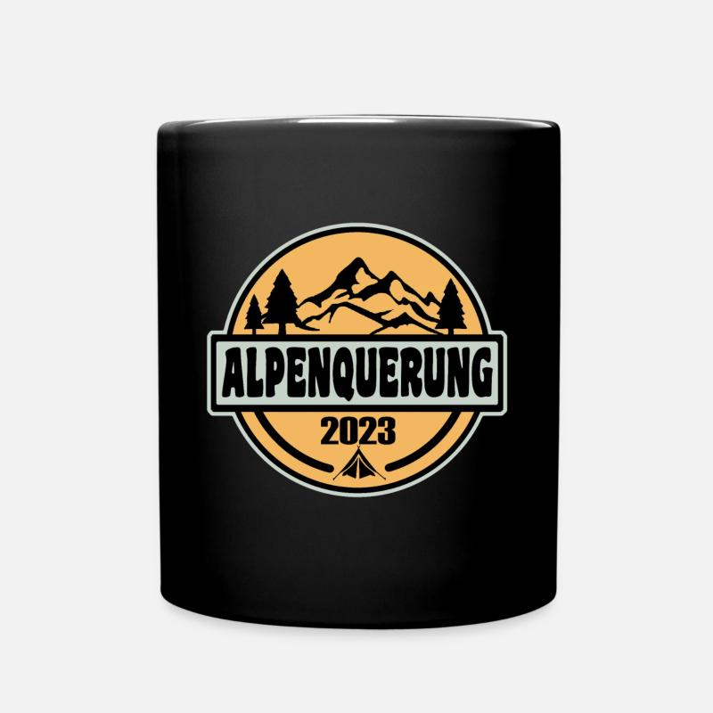Alpenquerung 2023 - Tasse einfarbig - Schwarz