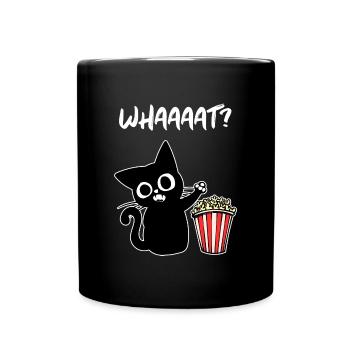 Cat Popcon Movies Dire Cinema Night Theatre - Mug uni - noir - Devant