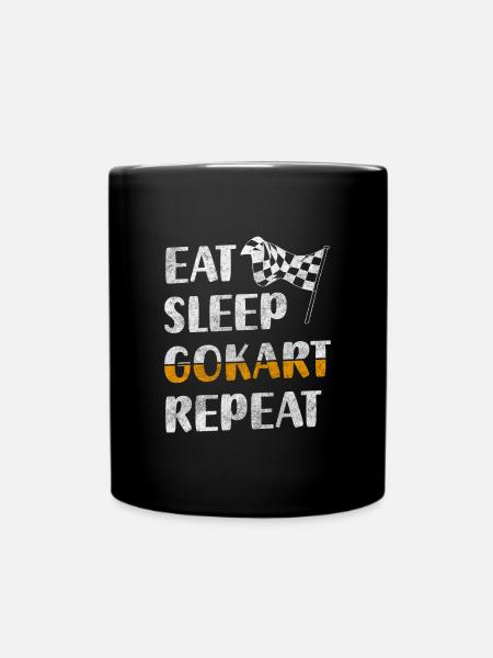 Gokart Kartbahn Karting - Tasse einfarbig - Schwarz