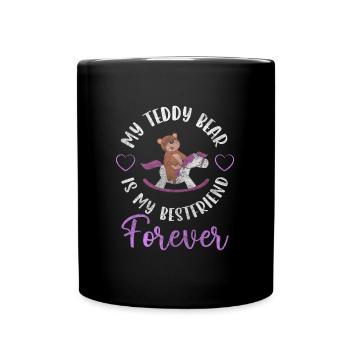 Teddy Kids Protector Cuddle - Full Colour Mug - black - Front