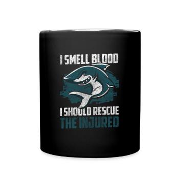 Eau sous-marine d’ailerons de requin - Mug uni - noir - Devant