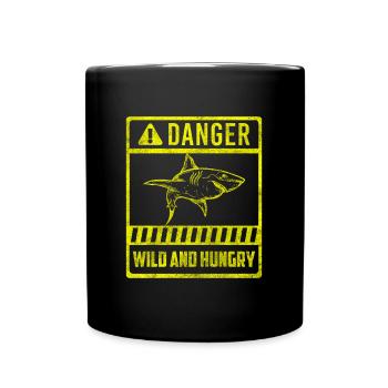 Requins Dents d’animaux marins sous-marins - Mug uni - noir - Devant