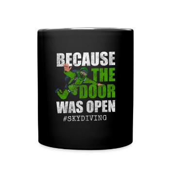 Fallschirmspringer Sprung Freifall Base Jump - Tasse einfarbig - Schwarz - Vorne