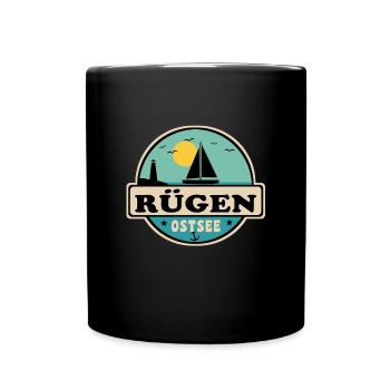 Rügen - Tasse einfarbig - Schwarz - Vorne