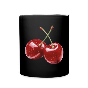 Cerise - Mug uni - noir - Devant
