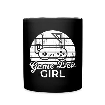 Game Dev Girl - Tasse einfarbig - Schwarz - Vorne