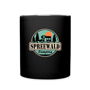 Spreewald Camping - Tasse einfarbig - Schwarz - Vorne