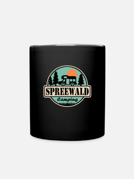 Spreewald Camping - Tasse einfarbig - Schwarz