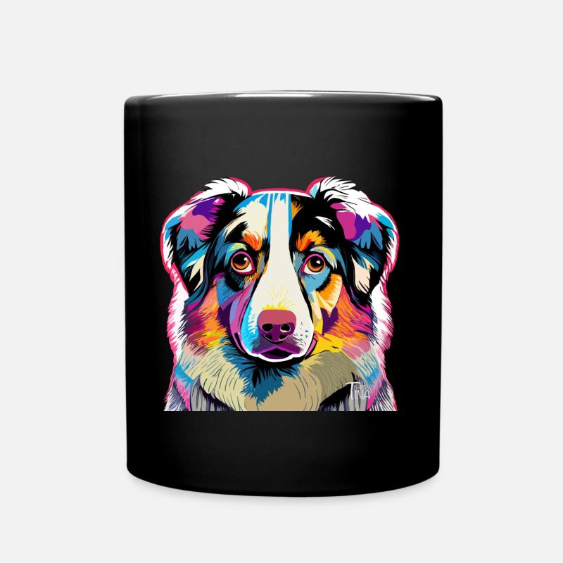 Berger d’Australie coloré - Mug uni - noir
