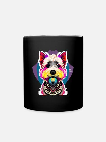 West Highland Terrier - Tasse einfarbig - Schwarz