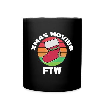 Theater Streaming Kino Movies Cineast Filmabend - Tasse einfarbig - Schwarz - Vorne