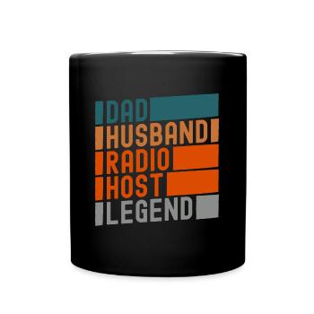 Podcast Podcaster Microphone Cassette - Full Colour Mug - black - Front