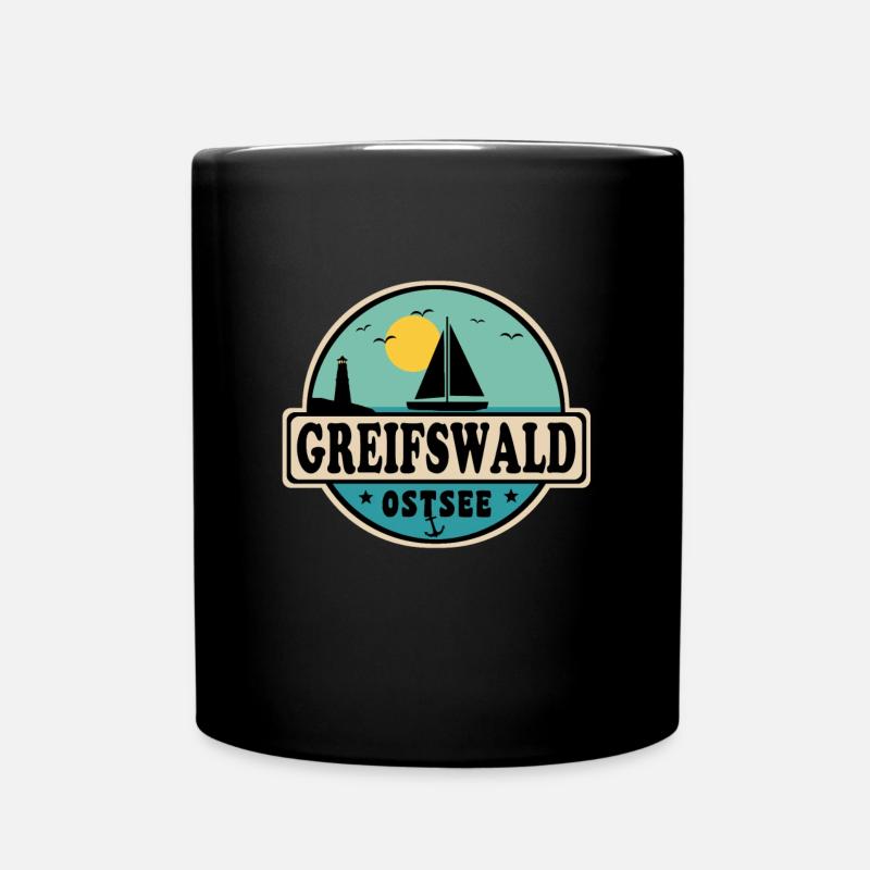 Greifswald - Tasse einfarbig - Schwarz