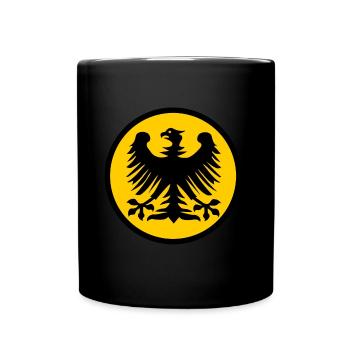 Deutschland zuerst - Tasse einfarbig - Schwarz - Vorne