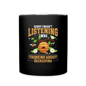 Honey Beekeeping Insect Breeding - Full Colour Mug - black - Front