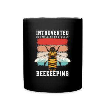 honey beekeeping hive bumblebee - Full Colour Mug - black - Front