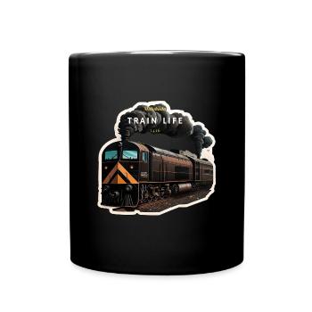 Train Life : Le train de l'aventure - Mug uni - noir - Devant
