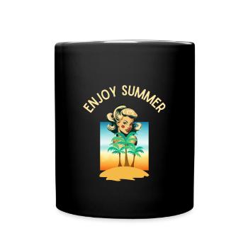 ENJOY SUMMER - Mug uni - noir - Devant
