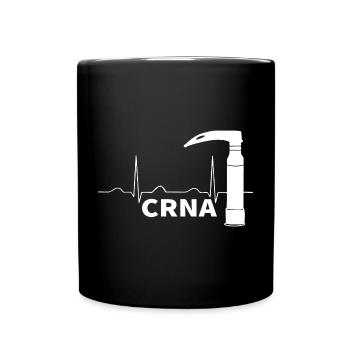 CRNA Anästhesie Miller Laryngoskop EKG-Rückverfolgung - Tasse einfarbig - Schwarz - Vorne