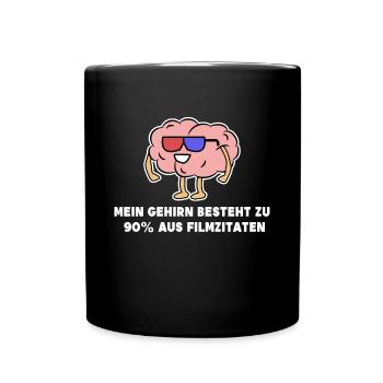 Binge Watching Serien Kino Movies Statement Filme - Tasse einfarbig - Schwarz - Vorne