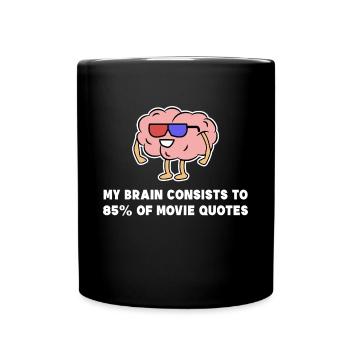 Movie Night Movies Statement Cinema Night Theatre - Full Colour Mug - black - Front