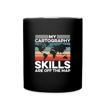 Conception cartographique - Mug uni - noir - Devant