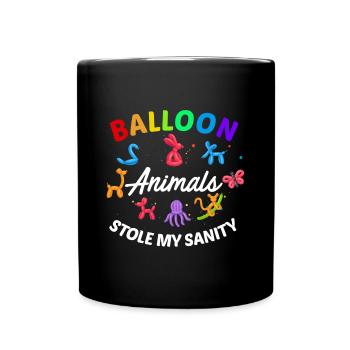 Balloon Twisting Design - Full Colour Mug - black - Front