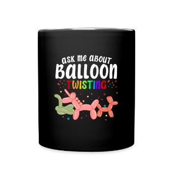 Balloon Twisting Design - Full Colour Mug - black - Front