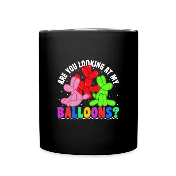 Balloon Twisting Design - Full Colour Mug - black - Front