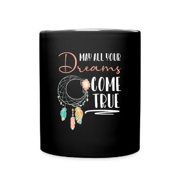 Träume Ureinwohner Tattoo Esoterik - Tasse einfarbig - Schwarz - Vorne