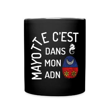 T SHIRT MAYOTTE C'EST DANS MON ADN - Mug uni - noir - Devant