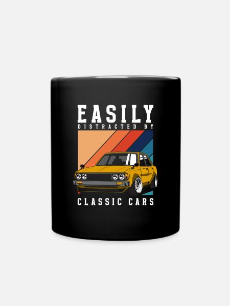 Automobil Vintage Autofahrer - Tasse einfarbig - Schwarz