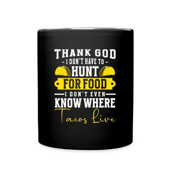 Tacos Food Sombrero Foodie - Mug uni - noir - Devant