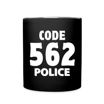 562, Polizei, Ich bin Polizist - Tasse einfarbig - Schwarz - Vorne