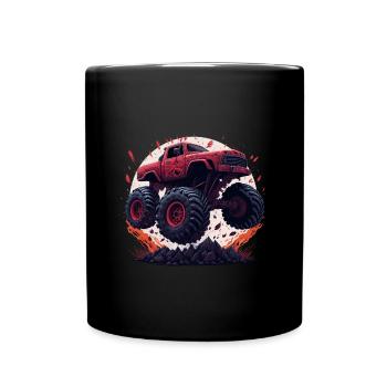 Monstertruck - Tasse einfarbig - Schwarz - Vorne