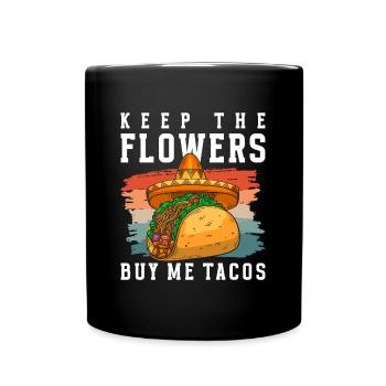 Taco Tortilla Nourriture préférée Foodie - Mug uni - noir - Devant
