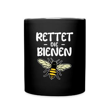 Artenschutz Statement Umwelt Biene Erde Natur - Tasse einfarbig - Schwarz - Vorne