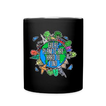 Environment Mother Earth Environmental Protection Tree Nature Conservation - Full Colour Mug - black - Front