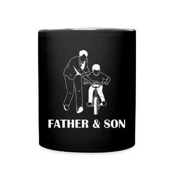 Vatertag Sohn Design - Tasse einfarbig - Schwarz - Vorne