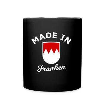 Hergestellt in Franken - Tasse einfarbig - Schwarz - Vorne